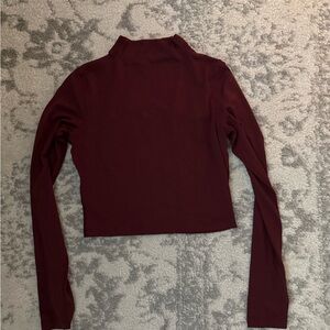 Lululemon Athletica Deep Red Long Sleeve Top